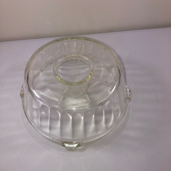 Glasbake Kitchen Vintage Antique 9 Inch Glass Angel Food Cake Pan